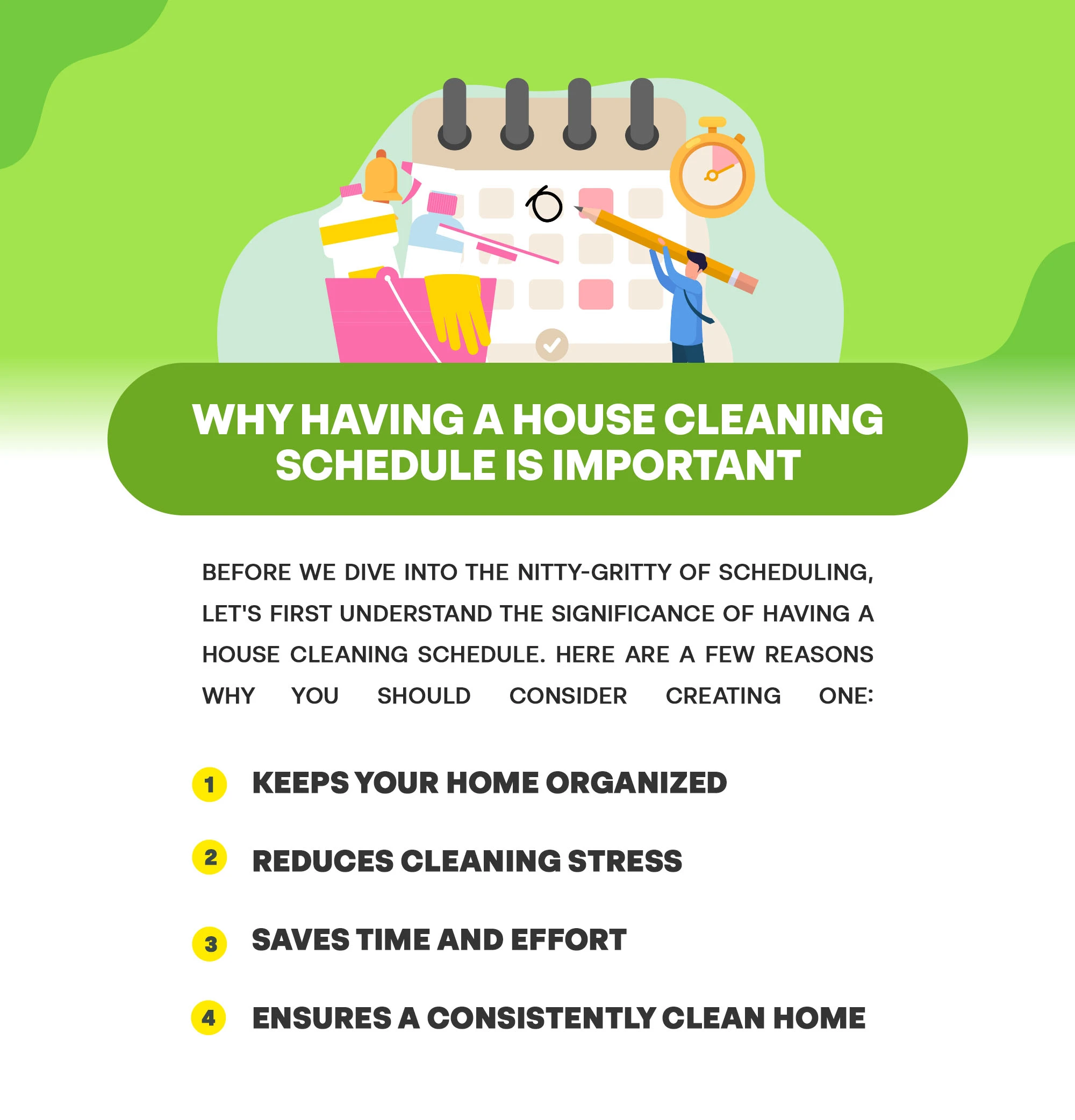Why Having a House Cleaning Schedule Is Important