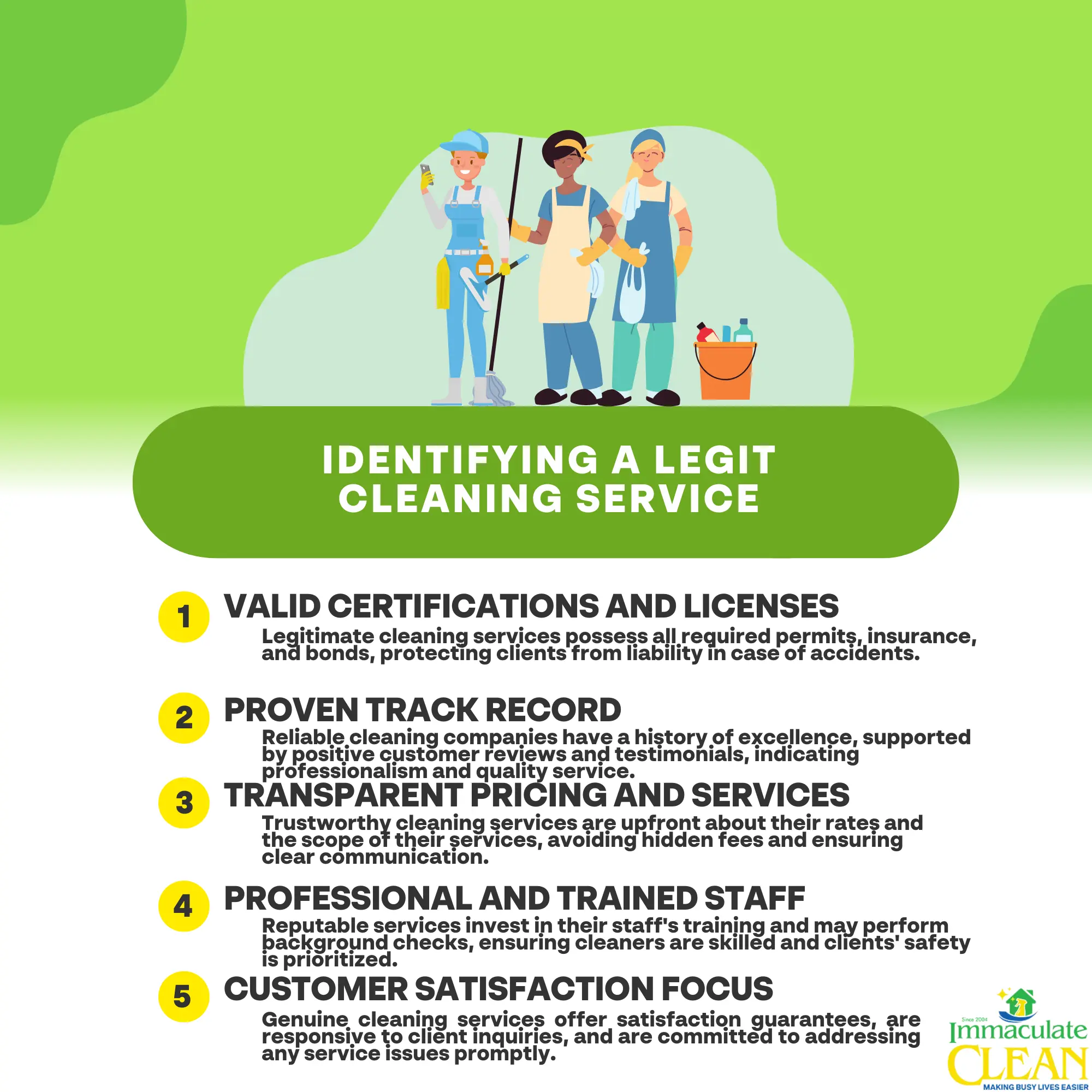 Identifying a Legit Cleaning Service