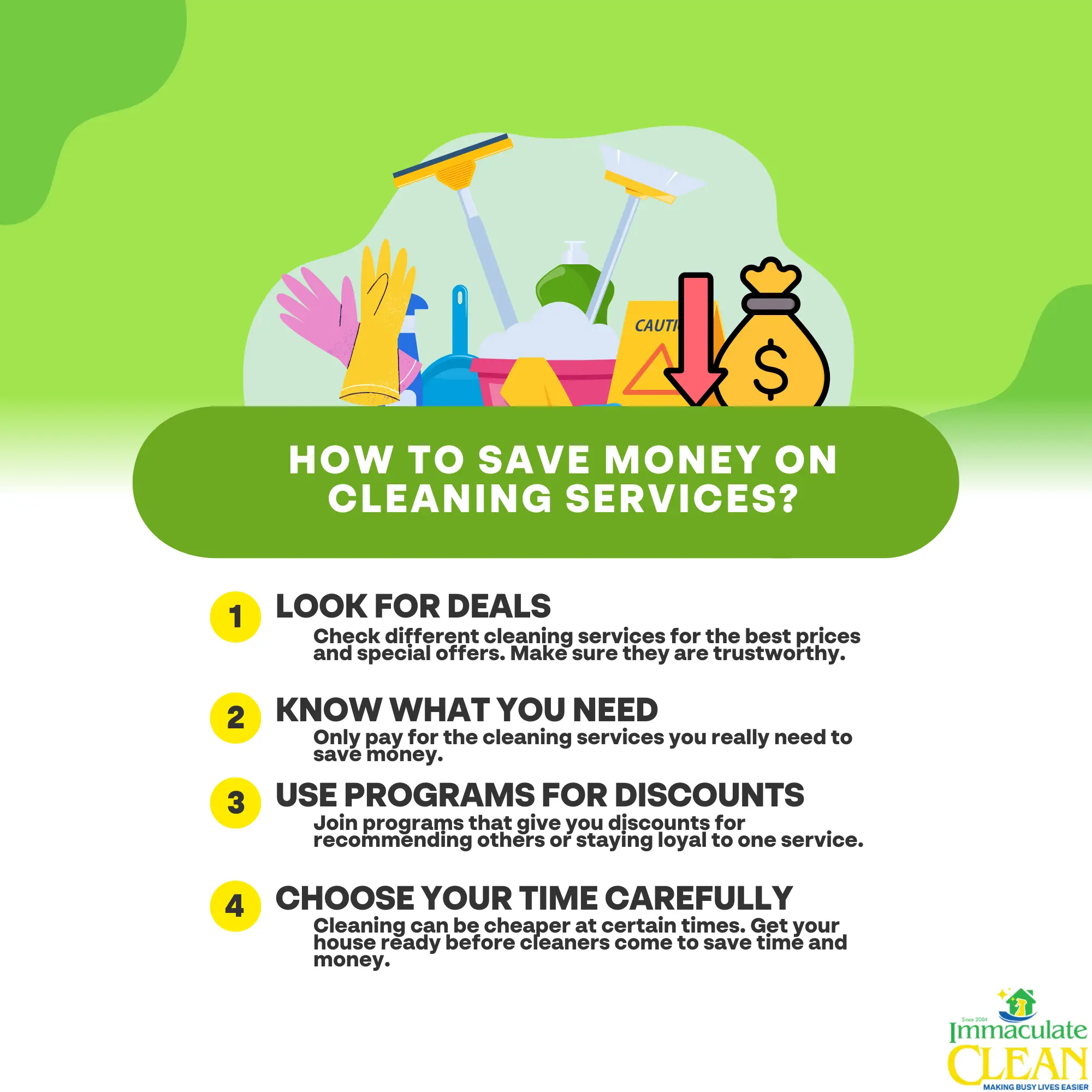 How to Save Money on Cleaning Services in Eldersburg | IC