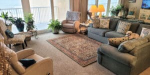 Carpeted Clean Living Room