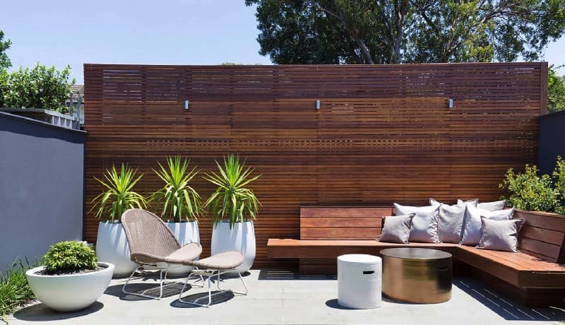 Wooden Wall Clean Patio